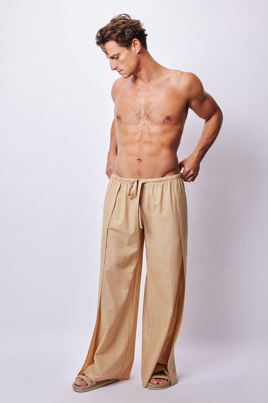 Beige pants, Cotton Pants ,Baggy Pants ,Yoga Pants,Gift for him,Harem pants,Yoga Baggy Lounge Pants,Festival Pants,Hippie Pants