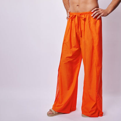 Orange pants, Cotton Pants ,Baggy Pants , Yoga Pants,Gift for him,Harem pants,Yoga Baggy Lounge Pants,Festival Pants,Hippie Pants